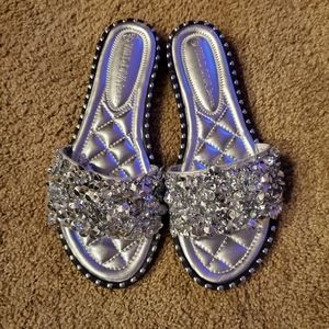 Wild Diva Lounge Sparkly Sandals/Slides